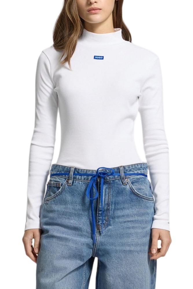 HUGO BOSS EASY LONGSLEEVE JERSEY ΜΠΛΟΥΖΑ ΓΥΝΑΙΚΕΙΑ WHITE