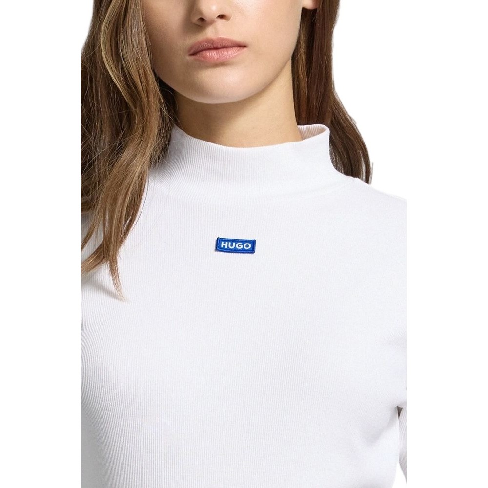 HUGO BOSS EASY LONGSLEEVE JERSEY ΜΠΛΟΥΖΑ ΓΥΝΑΙΚΕΙΑ WHITE