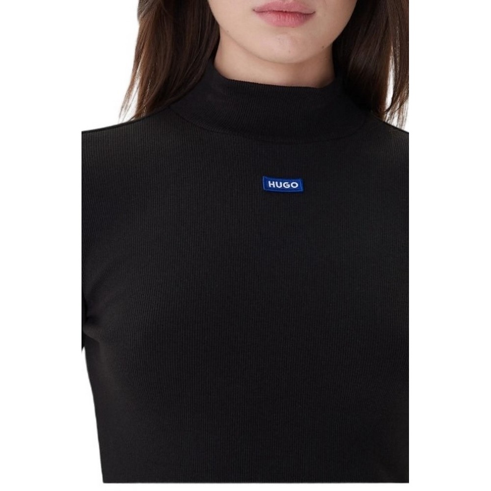 HUGO BOSS EASY LONGSLEEVE JERSEY ΜΠΛΟΥΖΑ ΓΥΝΑΙΚΕΙΑ BLACK