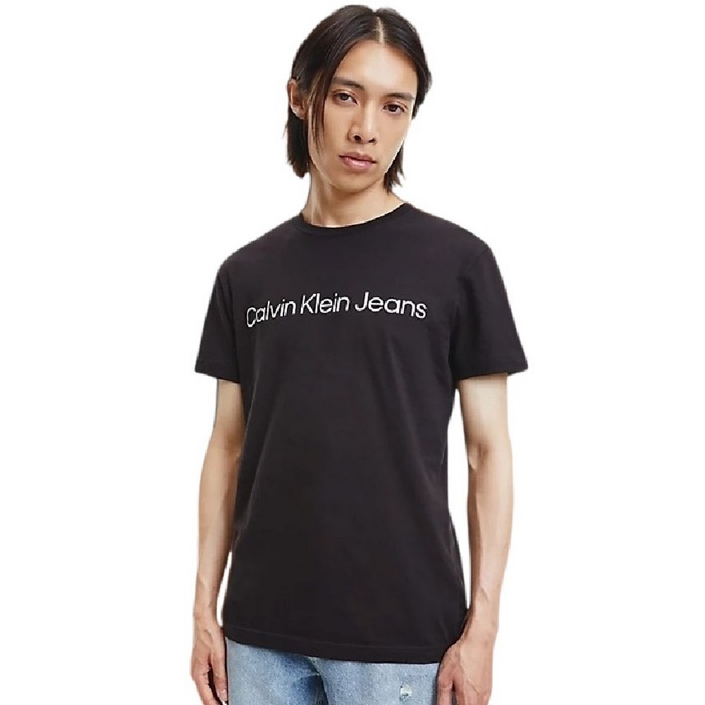 CALVIN KLEIN JEANS CORE INSTITUTIONAL LOGO SLIM TEE T-SHIRT ΑΝΔΡΙΚΟ BLACK