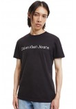 CALVIN KLEIN JEANS CORE INSTITUTIONAL LOGO SLIM TEE T-SHIRT ΑΝΔΡΙΚΟ BLACK