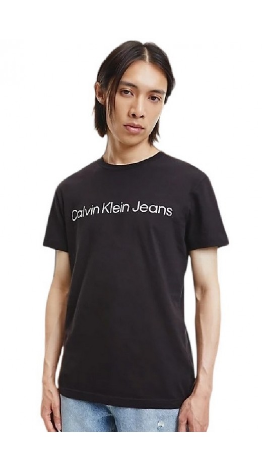 CALVIN KLEIN JEANS CORE INSTITUTIONAL LOGO SLIM TEE T-SHIRT ΑΝΔΡΙΚΟ BLACK