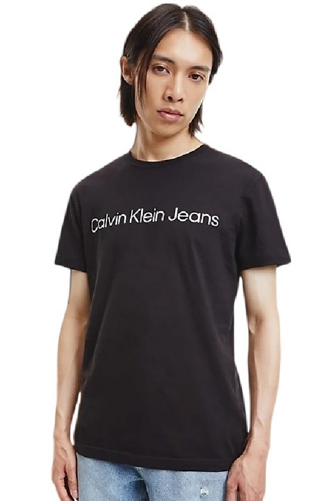 CALVIN KLEIN JEANS CORE INSTITUTIONAL LOGO SLIM TEE T-SHIRT ΑΝΔΡΙΚΟ BLACK