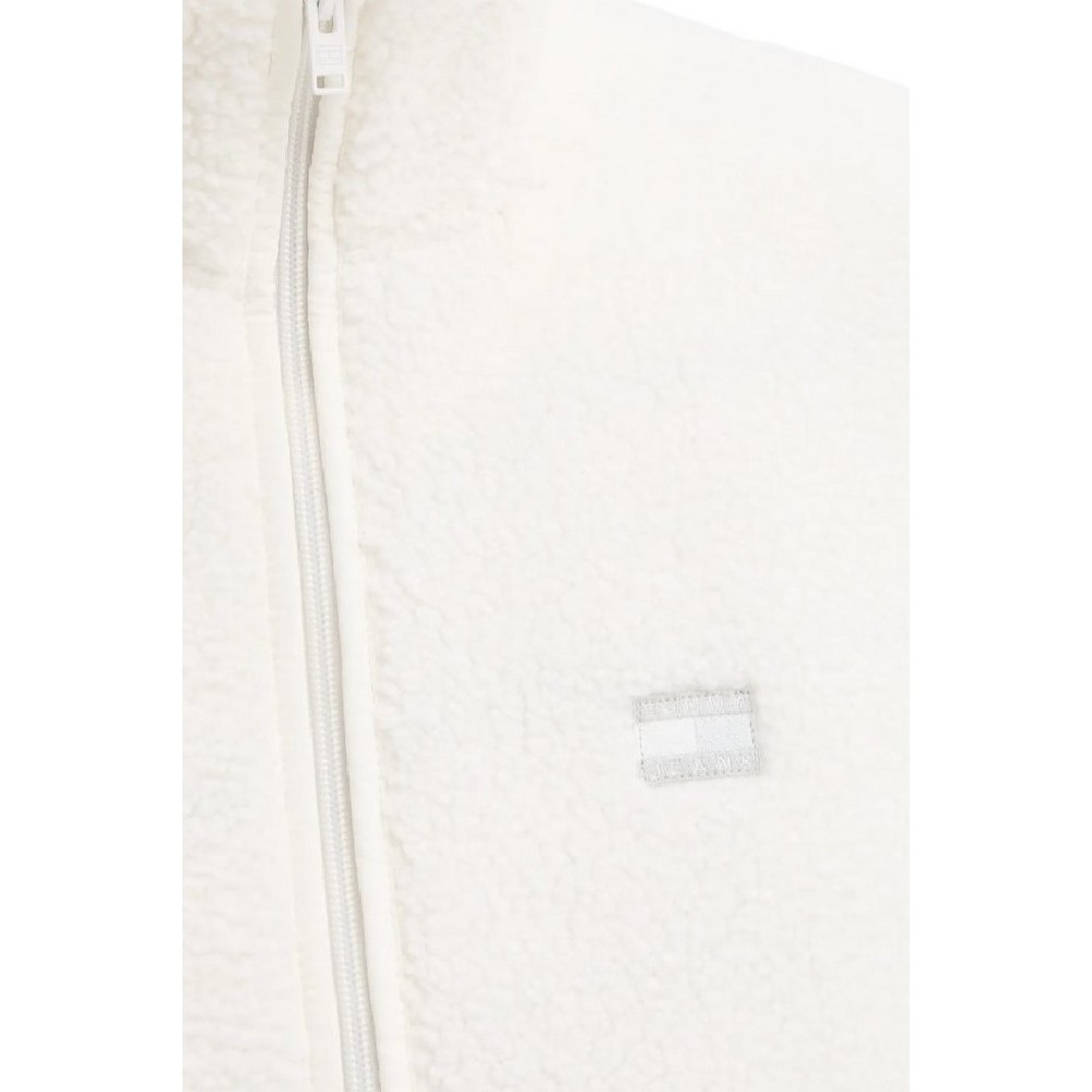 TOMMY JEANS  RLX BADGE FZ TEDDY  ΜΠΟΥΦΑΝ ΑΝΔΡΙΚΟ OFF WHITE
