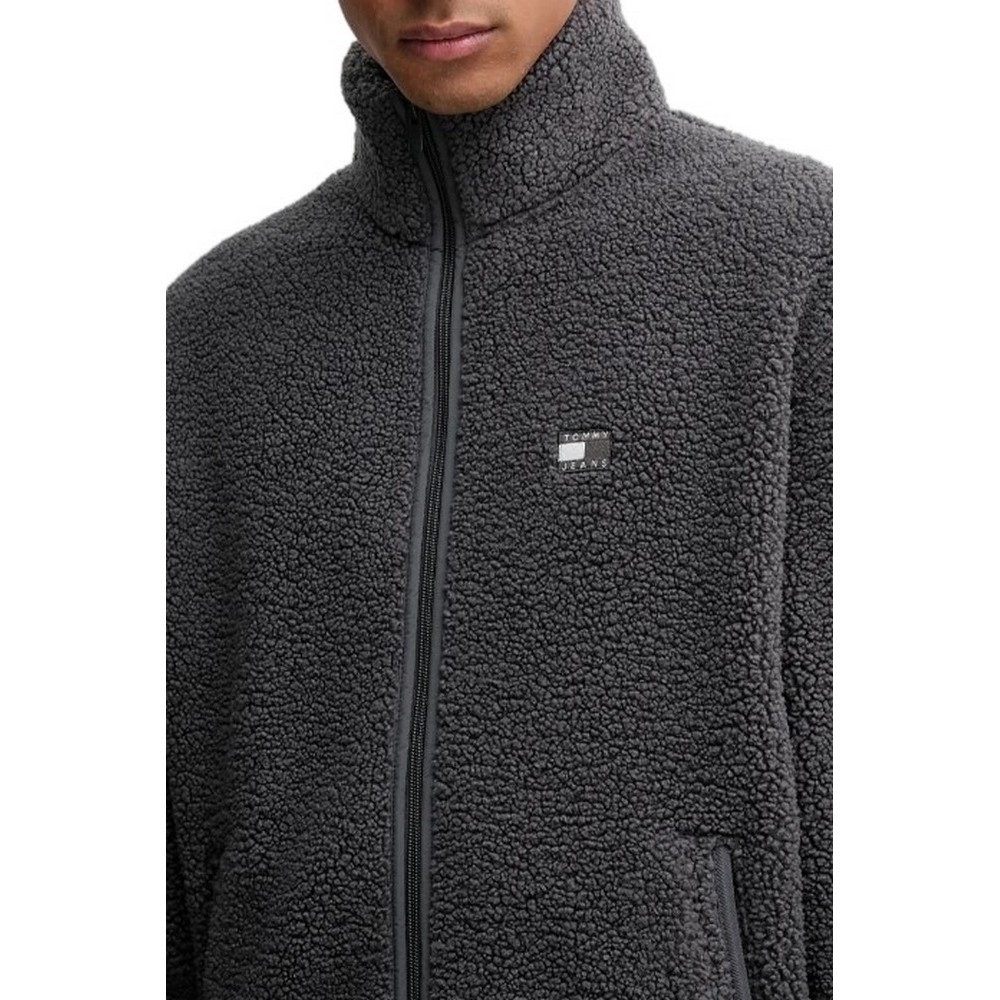 TOMMY JEANS  RLX BADGE FZ TEDDY  ΜΠΟΥΦΑΝ ΑΝΔΡΙΚΟ WASHED BLACK