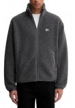 TOMMY JEANS  RLX BADGE FZ TEDDY  ΜΠΟΥΦΑΝ ΑΝΔΡΙΚΟ WASHED BLACK
