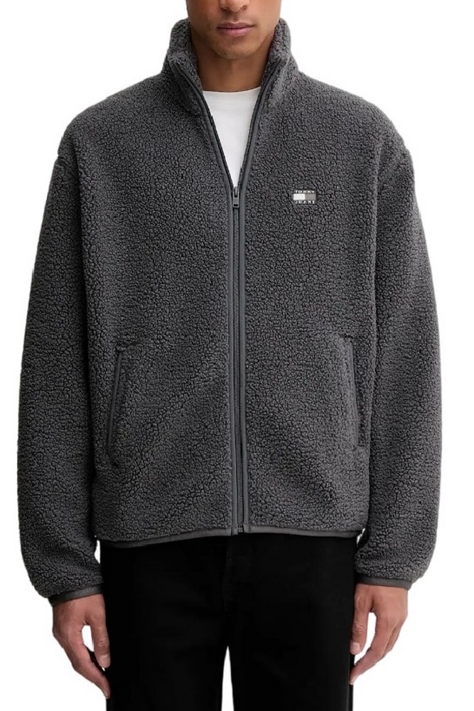TOMMY JEANS  RLX BADGE FZ TEDDY  ΜΠΟΥΦΑΝ ΑΝΔΡΙΚΟ WASHED BLACK