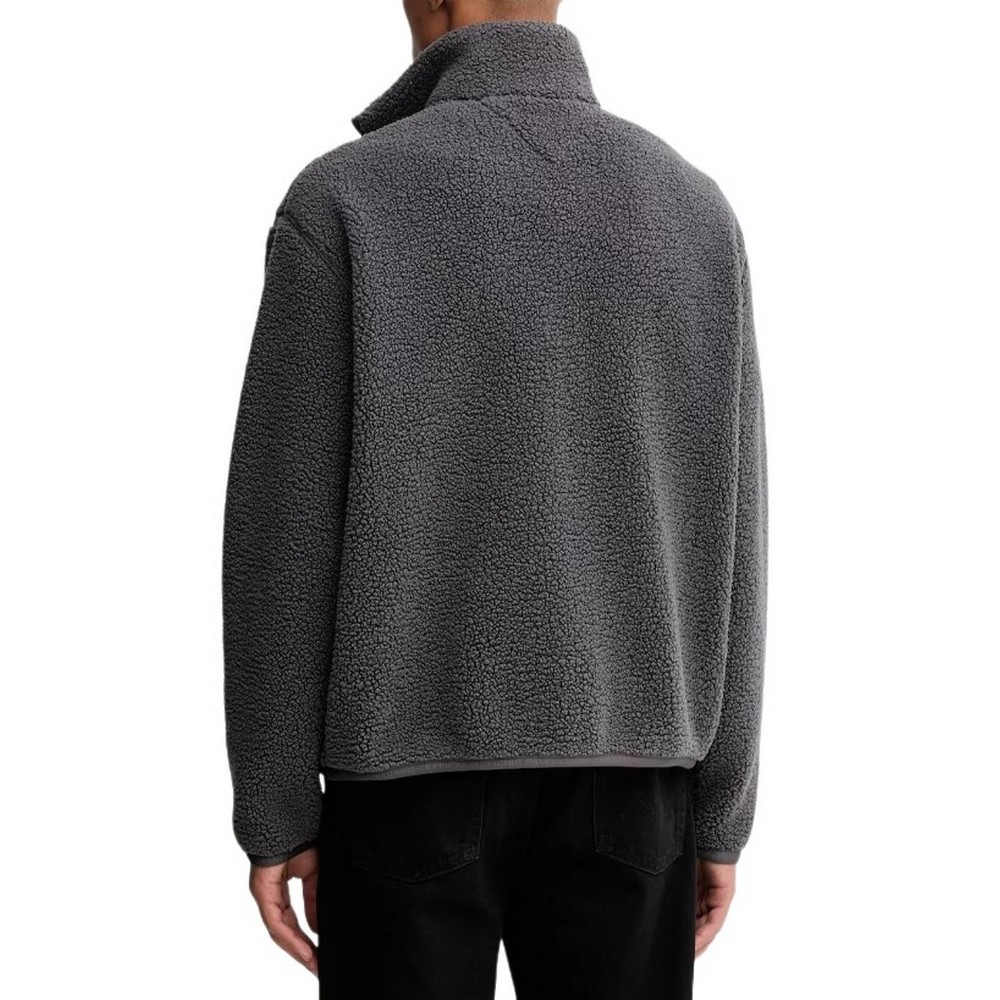 TOMMY JEANS  RLX BADGE FZ TEDDY  ΜΠΟΥΦΑΝ ΑΝΔΡΙΚΟ WASHED BLACK