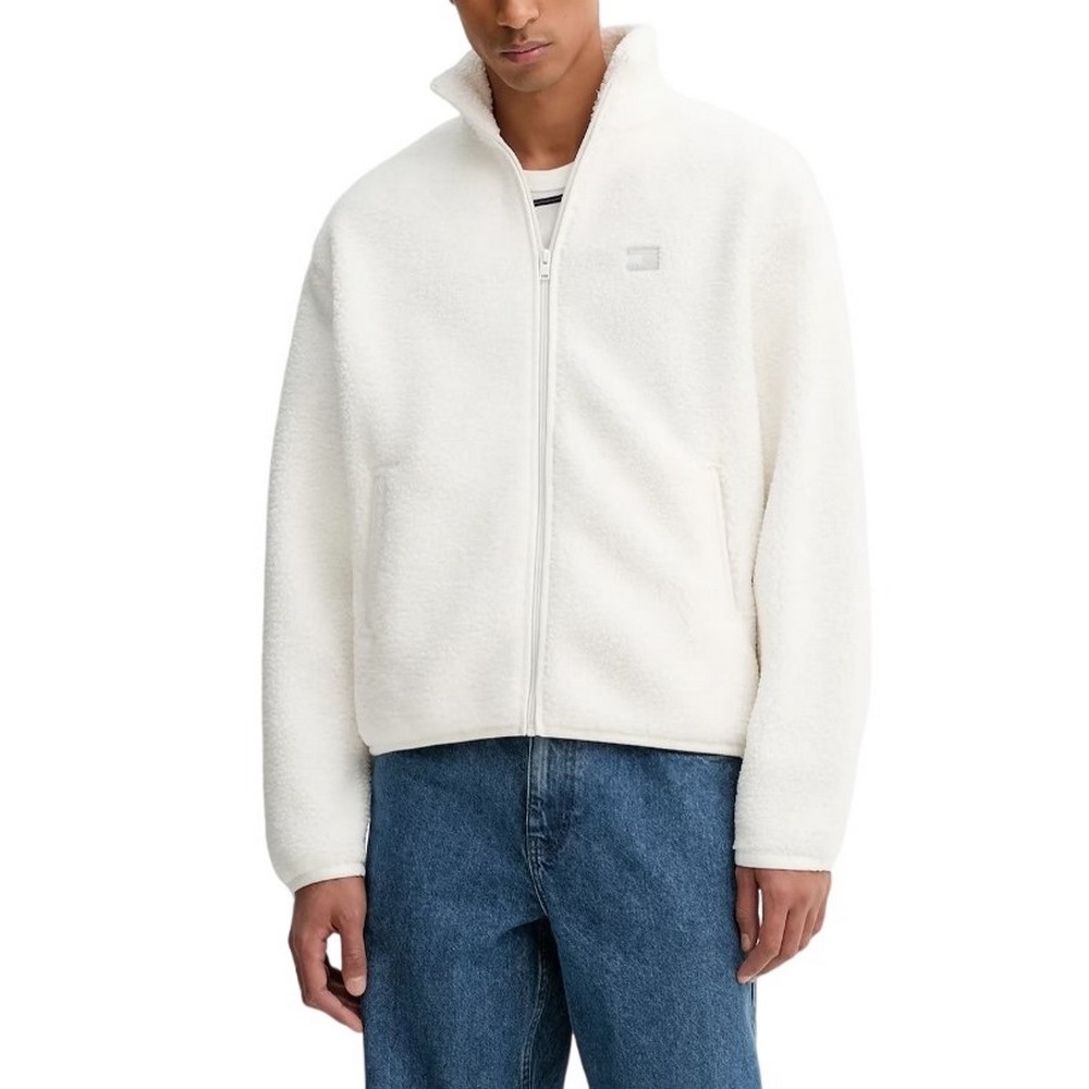 TOMMY JEANS  RLX BADGE FZ TEDDY  ΜΠΟΥΦΑΝ ΑΝΔΡΙΚΟ OFF WHITE