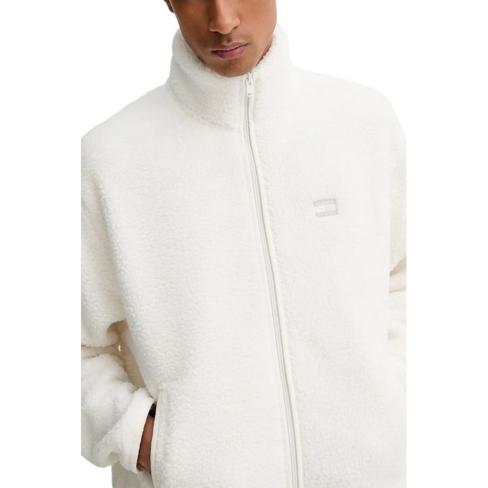 TOMMY JEANS  RLX BADGE FZ TEDDY  ΜΠΟΥΦΑΝ ΑΝΔΡΙΚΟ OFF WHITE