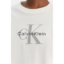 CALVIN KLEIN JEANS BOXY CROP MONOLOGO T-SHIRT ΜΠΛΟΥΖΑ ΓΥΝΑΙΚΕΙΑ BRIGHT WHITE
