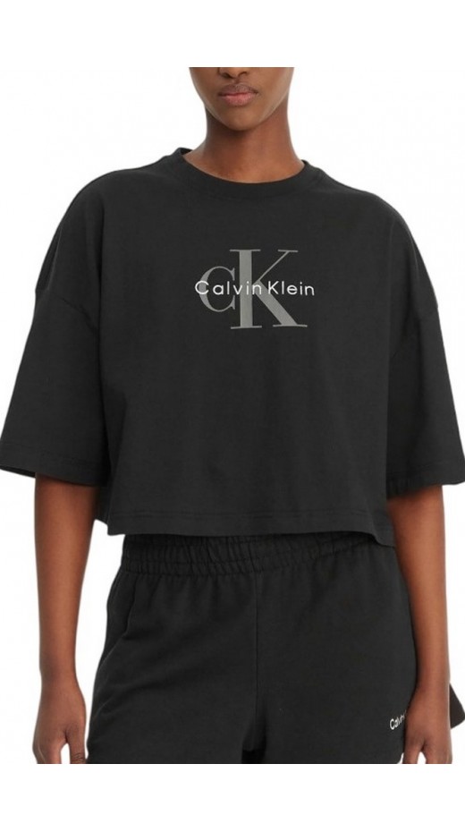 CALVIN KLEIN JEANS BOXY CROP MONOLOGO T-SHIRT ΜΠΛΟΥΖΑ ΓΥΝΑΙΚΕΙΑ BLACK