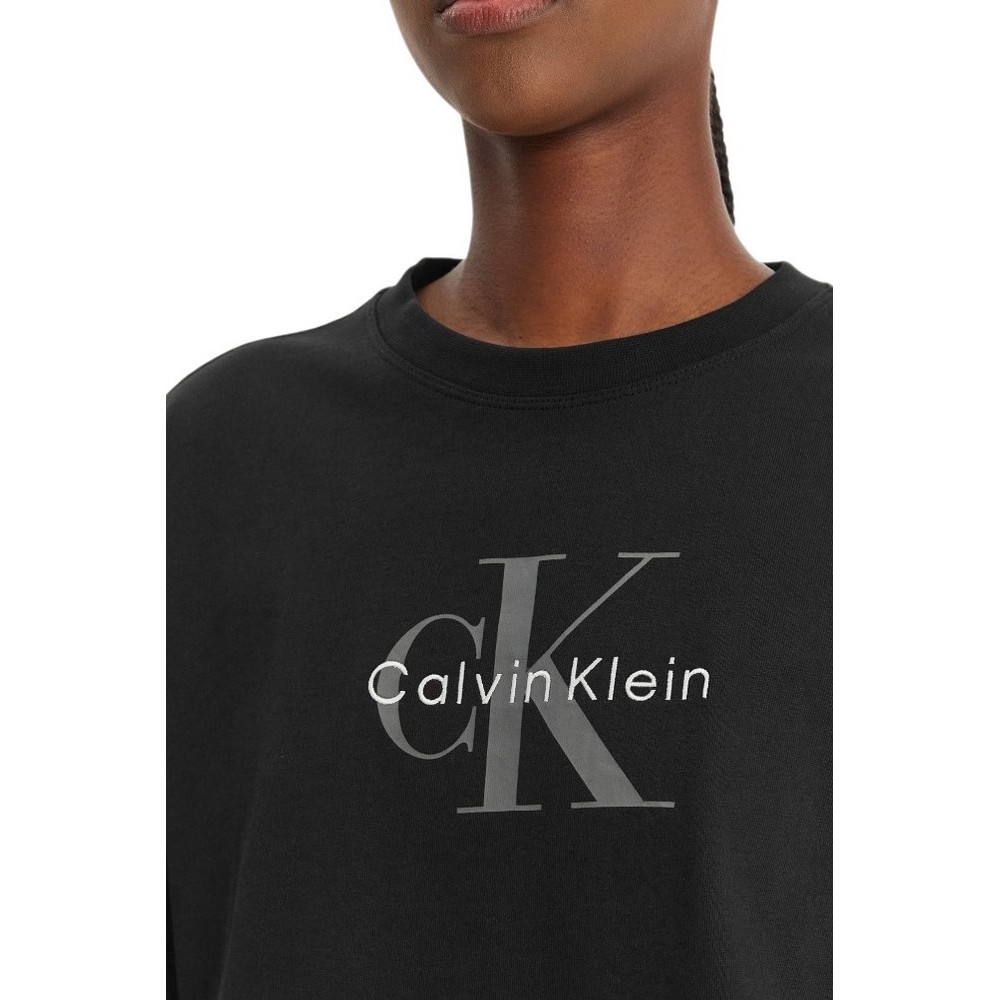CALVIN KLEIN JEANS BOXY CROP MONOLOGO T-SHIRT ΜΠΛΟΥΖΑ ΓΥΝΑΙΚΕΙΑ BLACK