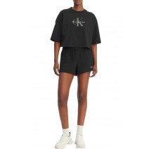 CALVIN KLEIN JEANS BOXY CROP MONOLOGO T-SHIRT ΜΠΛΟΥΖΑ ΓΥΝΑΙΚΕΙΑ BLACK