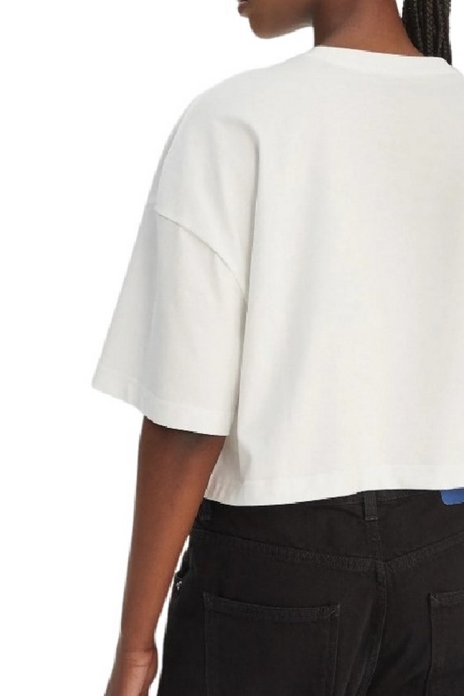 CALVIN KLEIN JEANS BOXY CROP MONOLOGO T-SHIRT ΜΠΛΟΥΖΑ ΓΥΝΑΙΚΕΙΑ BRIGHT WHITE