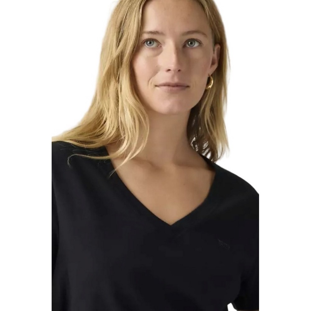 LEVIS FAVORITE V-NECK T-SHIRT ΜΠΛΟΥΖΑ ΓΥΝΑΙΚΕΙΑ BLACK