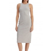 CALVIN KLEIN JEANS SL MONOLOGO BABY RIB TANK MIDI ΦΟΡΕΜΑ ΓΥΝΑΙΚΕΙΟ GREY