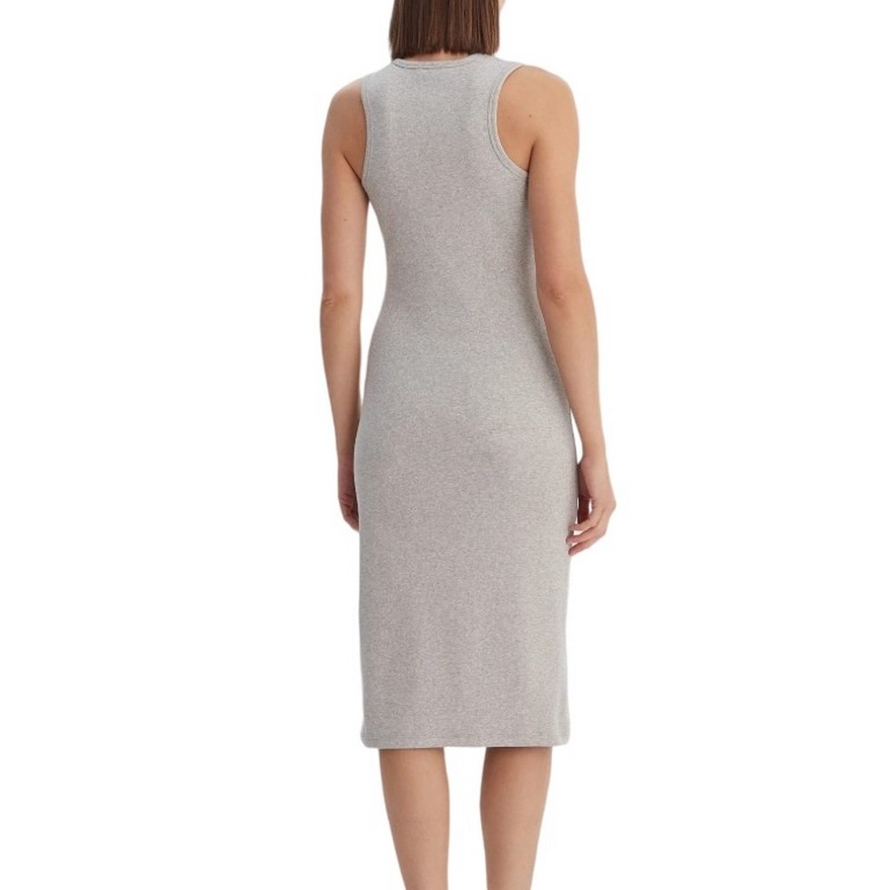 CALVIN KLEIN JEANS SL MONOLOGO BABY RIB TANK MIDI ΦΟΡΕΜΑ ΓΥΝΑΙΚΕΙΟ GREY