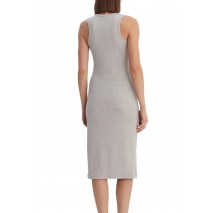 CALVIN KLEIN JEANS SL MONOLOGO BABY RIB TANK MIDI ΦΟΡΕΜΑ ΓΥΝΑΙΚΕΙΟ GREY