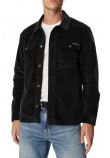 CALVIN KLEIN JEANS CORDUROY EASY OVERSHIRT ΠΟΥΚΑΜΙΣΟ ΑΝΔΡΙΚΟ BLACK