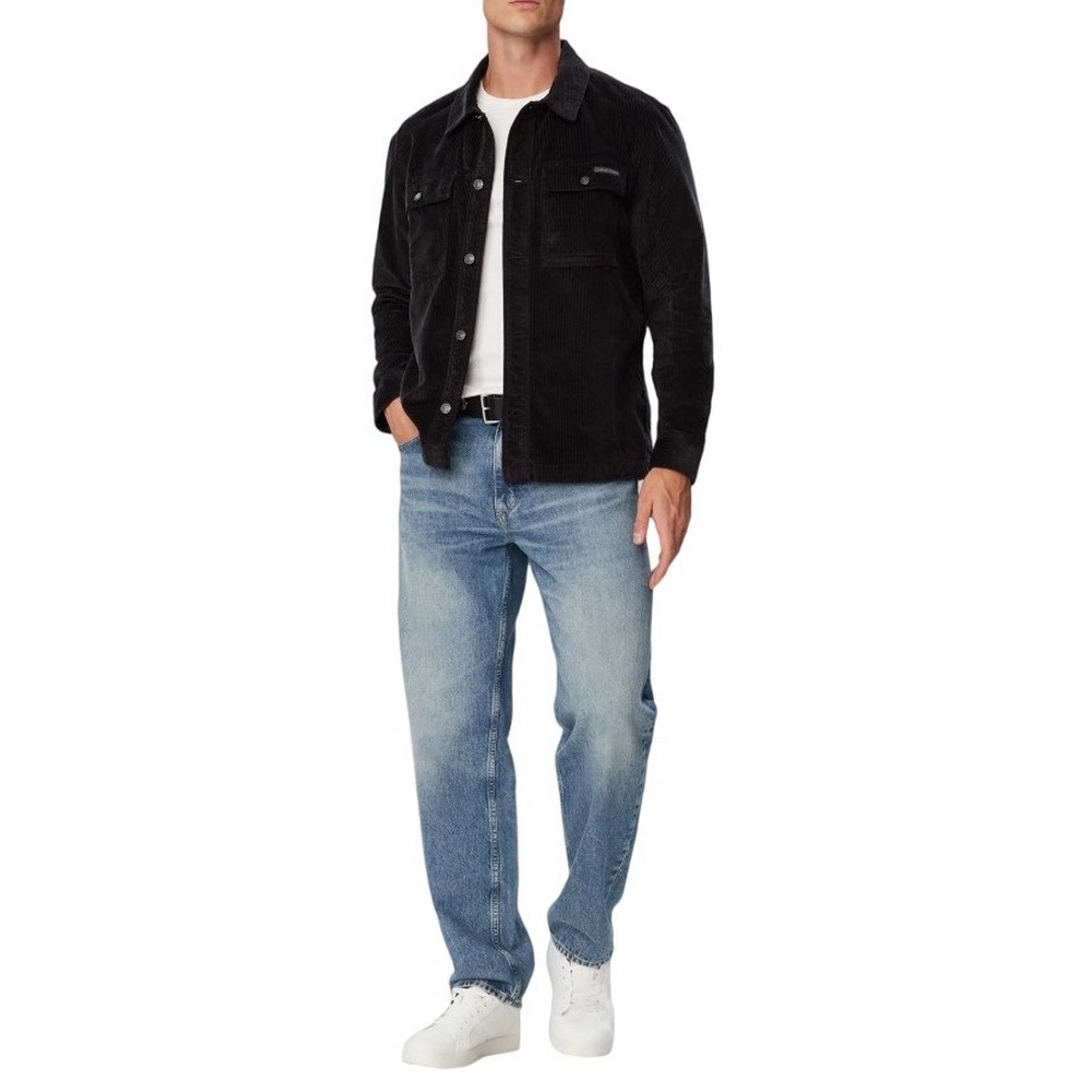 CALVIN KLEIN JEANS CORDUROY EASY OVERSHIRT ΠΟΥΚΑΜΙΣΟ ΑΝΔΡΙΚΟ BLACK