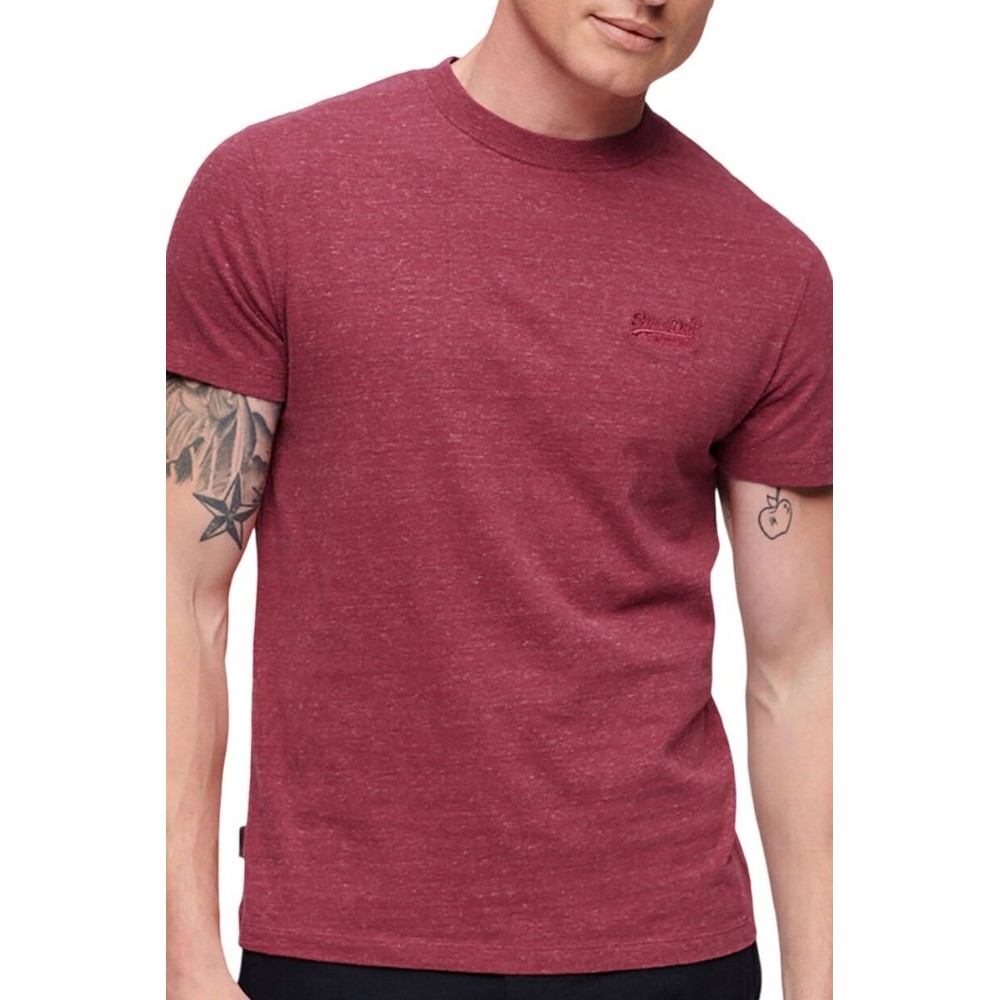 SUPERDRY D2 OVIN VINTAGE LOGO EMB TEE T-SHIRT ΑΝΔΡΙΚΟ BORDEAUX