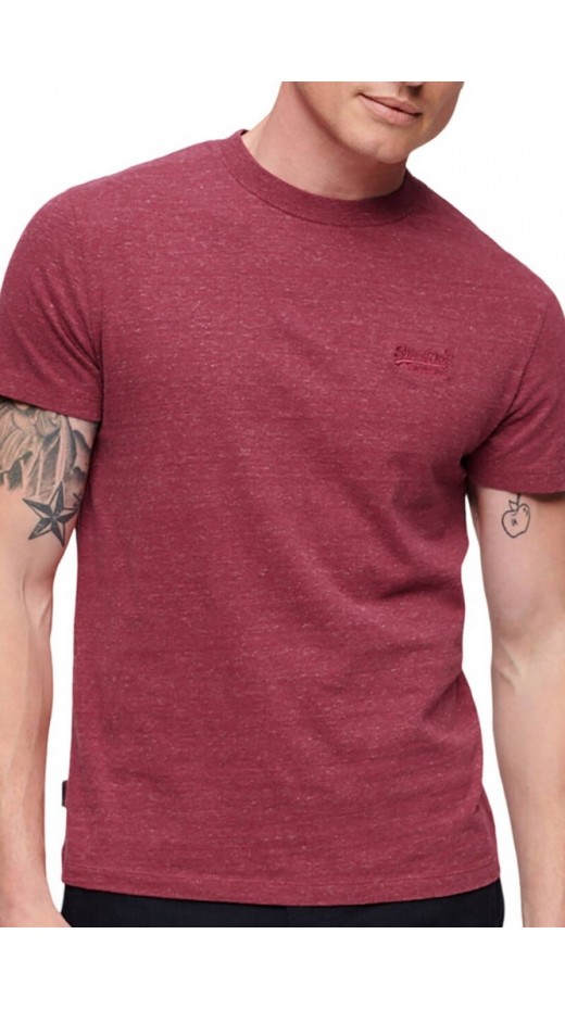SUPERDRY D1 OVIN ESSENTIAL LOGO EMB TEE T-SHIRT ΜΠΛΟΥΖΑ ΑΝΔΡΙΚΗ BORDEAUX