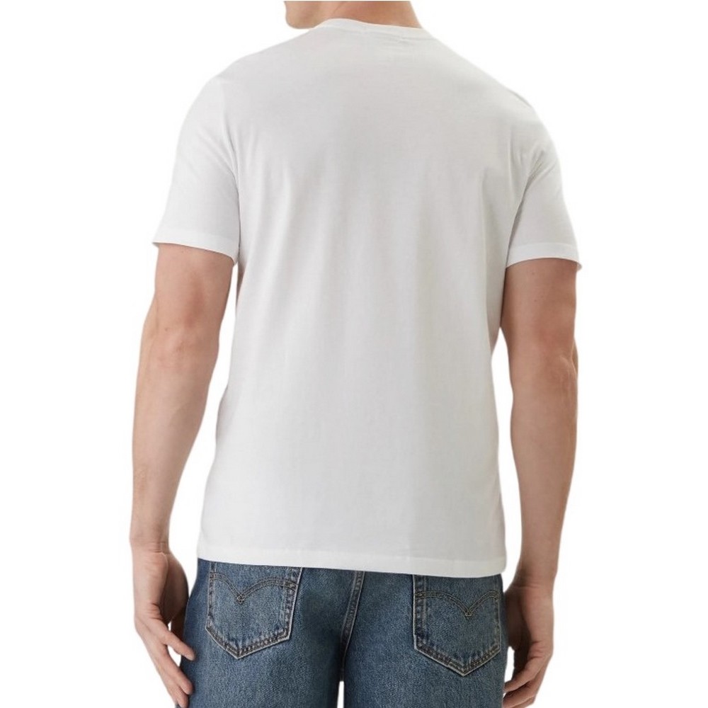 CALVIN KLEIN JEANS 30S JERSEY CLASSIC MICRO MONO T-SHIRT ΜΠΛΟΥΖΑ ΑΝΔΡΙΚΗ BRIGHT WHITE