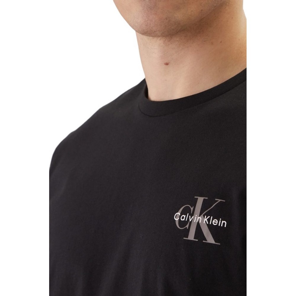 CALVIN KLEIN JEANS 30S JERSEY CLASSIC MICRO MONO T-SHIRT ΜΠΛΟΥΖΑ ΑΝΔΡΙΚΗ BLACK