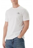 CALVIN KLEIN JEANS 30S JERSEY CLASSIC MICRO MONO T-SHIRT ΜΠΛΟΥΖΑ ΑΝΔΡΙΚΗ BRIGHT WHITE
