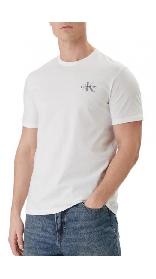 CALVIN KLEIN JEANS 30S JERSEY CLASSIC MICRO MONO T-SHIRT ΜΠΛΟΥΖΑ ΑΝΔΡΙΚΗ BRIGHT WHITE