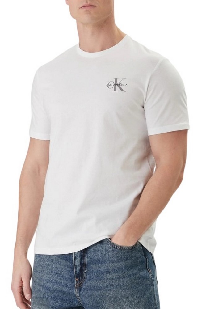 CALVIN KLEIN JEANS 30S JERSEY CLASSIC MICRO MONO T-SHIRT ΜΠΛΟΥΖΑ ΑΝΔΡΙΚΗ BRIGHT WHITE