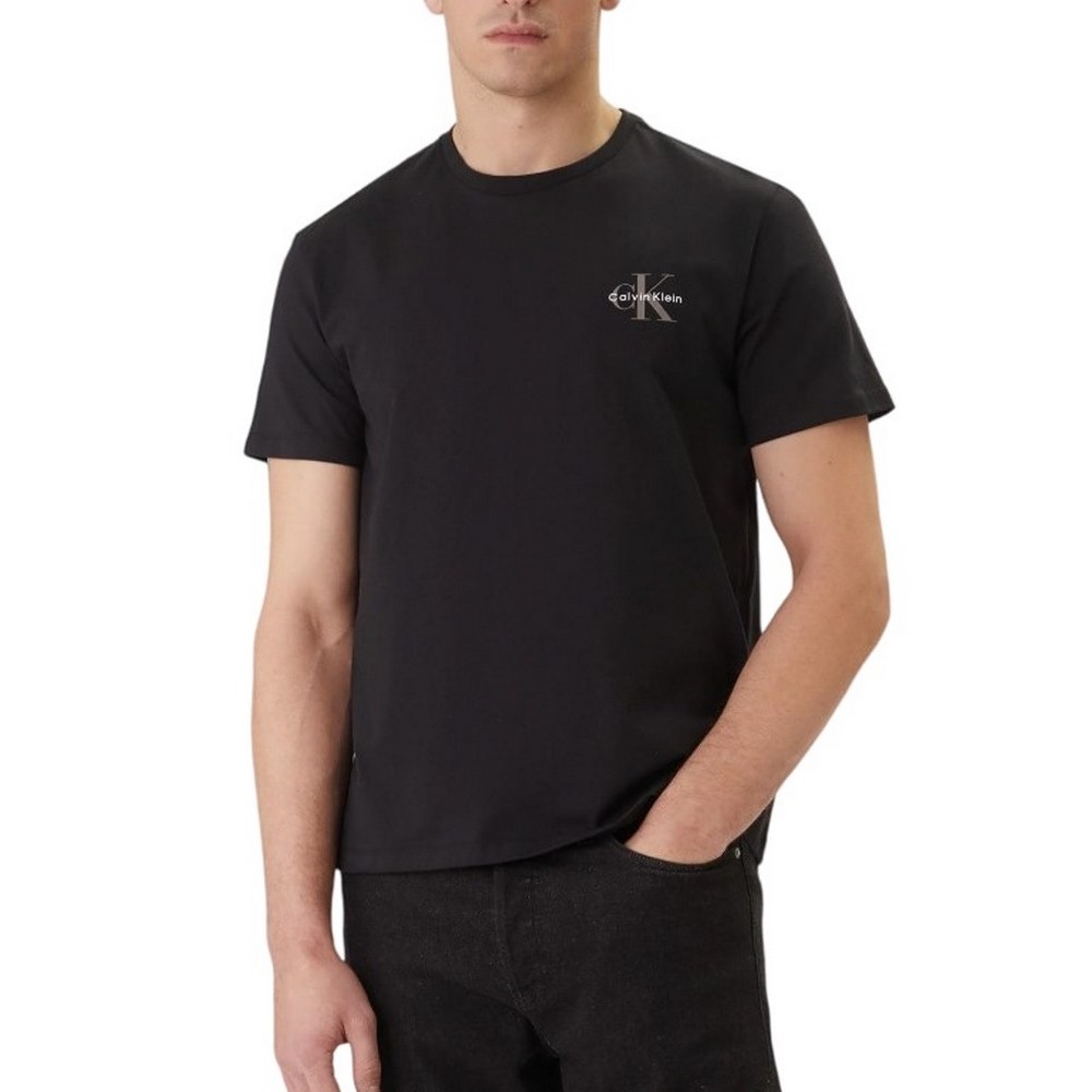 CALVIN KLEIN JEANS 30S JERSEY CLASSIC MICRO MONO T-SHIRT ΜΠΛΟΥΖΑ ΑΝΔΡΙΚΗ BLACK