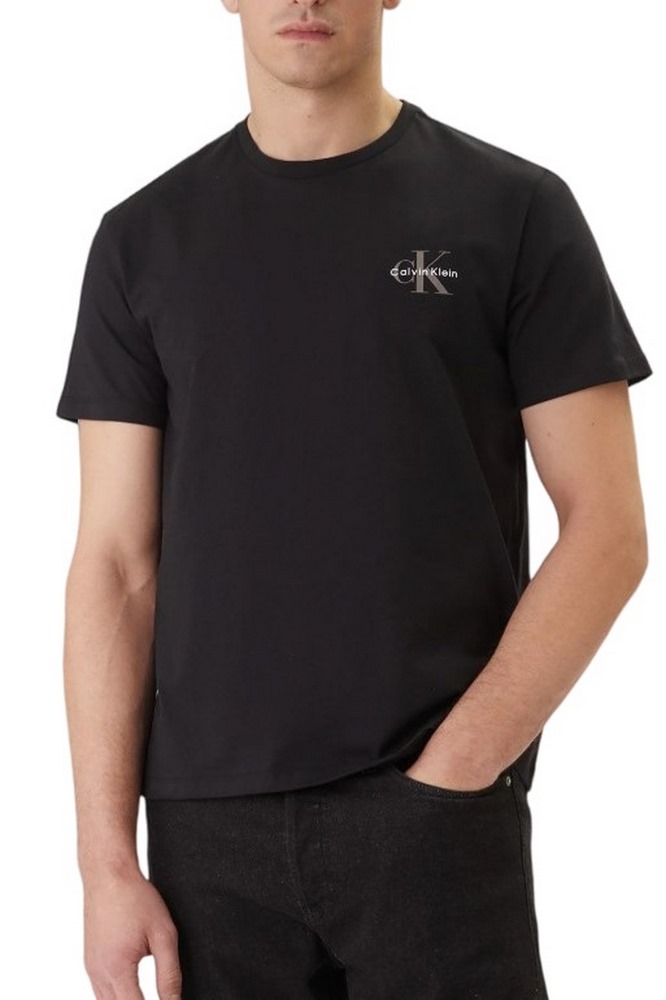 CALVIN KLEIN JEANS 30S JERSEY CLASSIC MICRO MONO T-SHIRT ΜΠΛΟΥΖΑ ΑΝΔΡΙΚΗ BLACK