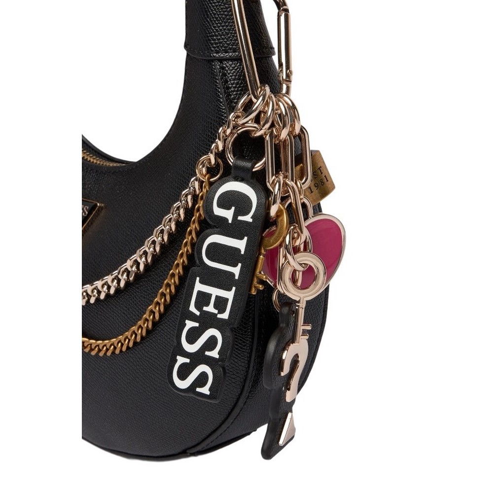 GUESS DAVINA SHOULDER BAG ΤΣΑΝΤΑ ΓΥΝΑΙΚΕΙΑ BLACK