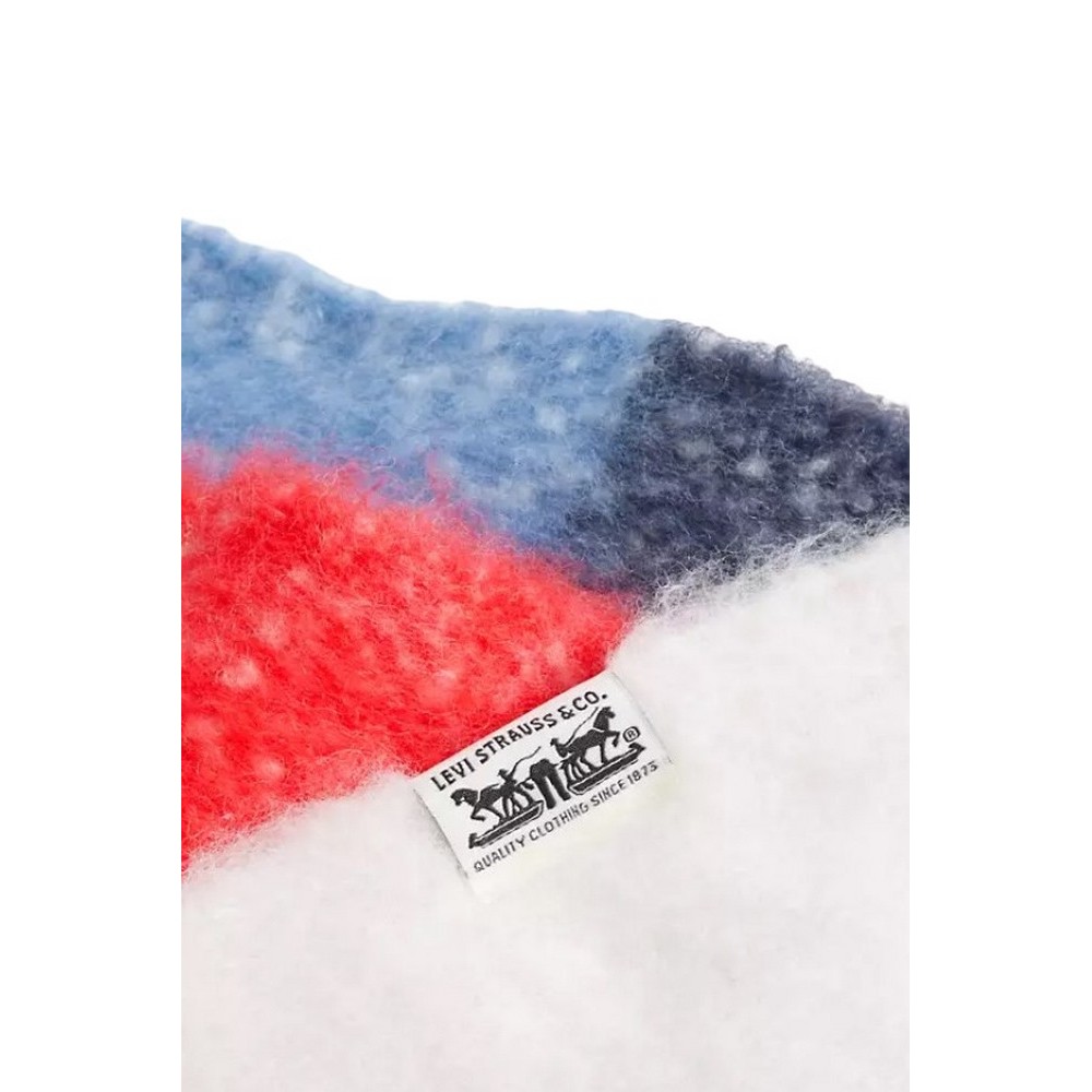 LEVIS FUZZY SCARF ΚΑΣΚΟΛ ΓΥΝΑΙΚΕΙΟ ECRU/CIEL/RED