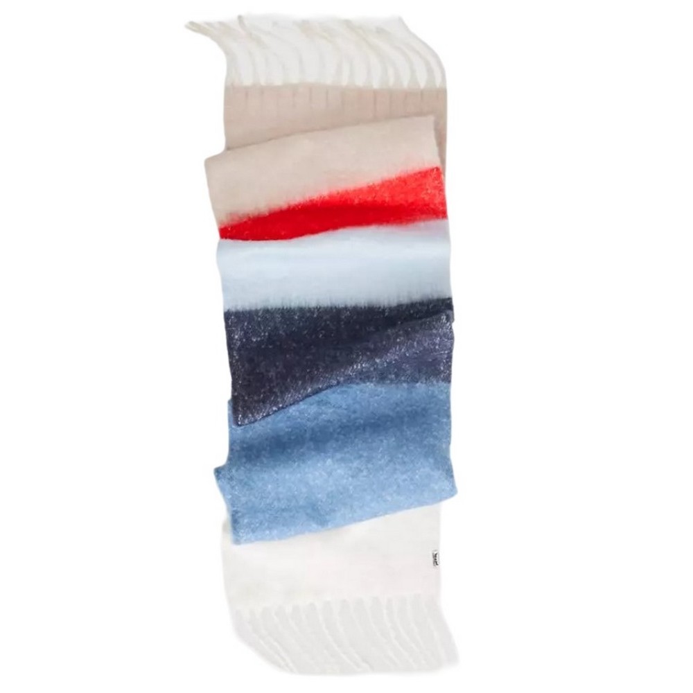 LEVIS FUZZY SCARF ΚΑΣΚΟΛ ΓΥΝΑΙΚΕΙΟ ECRU/CIEL/RED