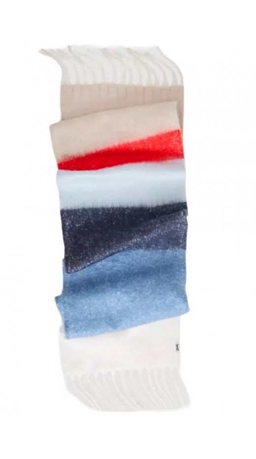 LEVIS FUZZY SCARF ΚΑΣΚΟΛ ΓΥΝΑΙΚΕΙΟ ECRU/CIEL/RED