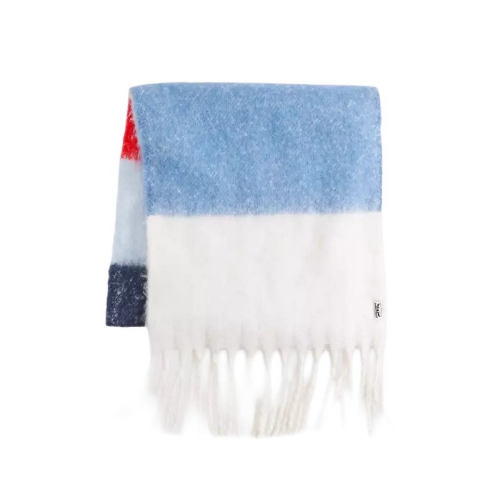 LEVIS FUZZY SCARF ΚΑΣΚΟΛ ΓΥΝΑΙΚΕΙΟ ECRU/CIEL/RED
