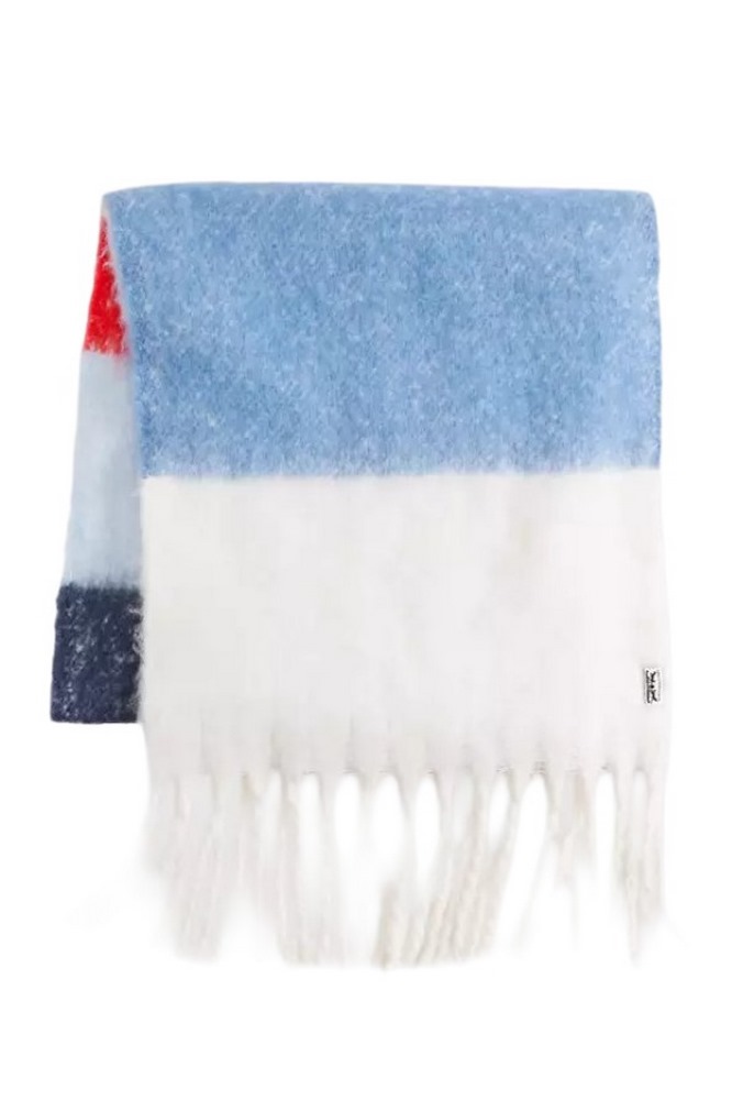 LEVIS FUZZY SCARF ΚΑΣΚΟΛ ΓΥΝΑΙΚΕΙΟ ECRU/CIEL/RED