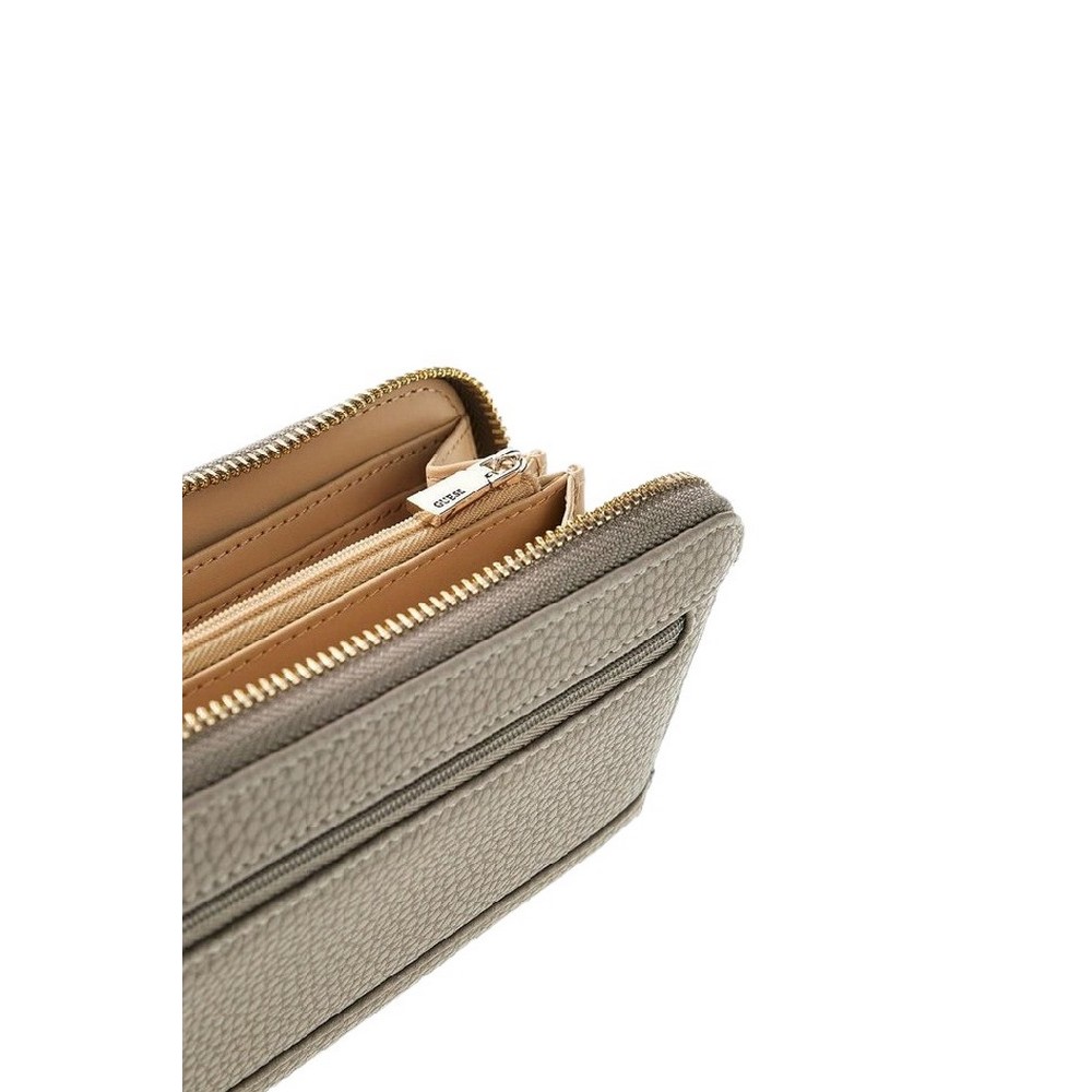 GUESS BRENTON SLG LRG ZIP AROUND ΠΟΡΤΟΦΟΛΙ ΓΥΝΑΙΚΕΙΟ TAUPE
