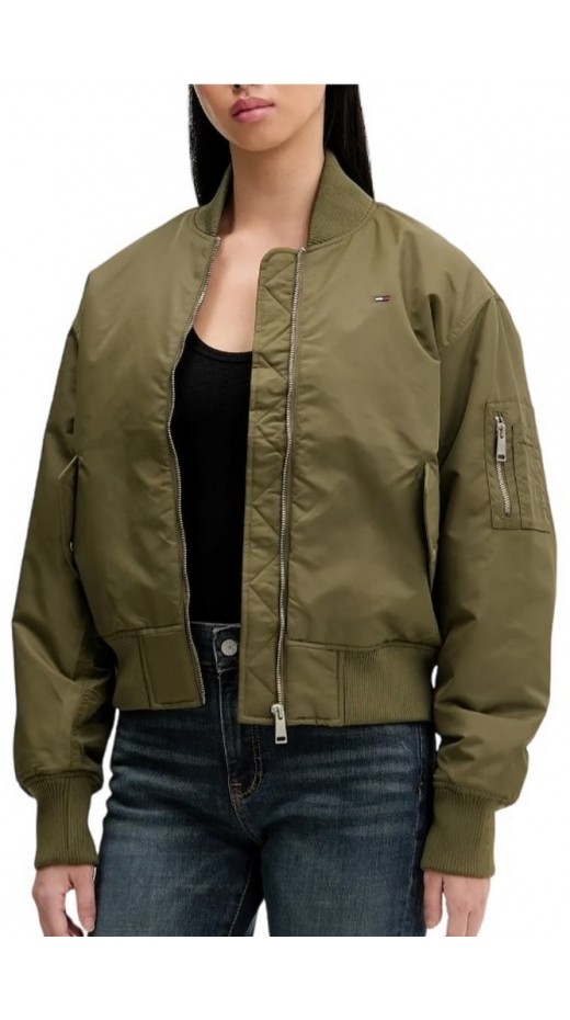 TOMMY JEANS ESSENTIAL BOMBER JACKET ΜΠΟΥΦΑΝ ΓΥΝΑΙΚΕΙΟ OLIVE