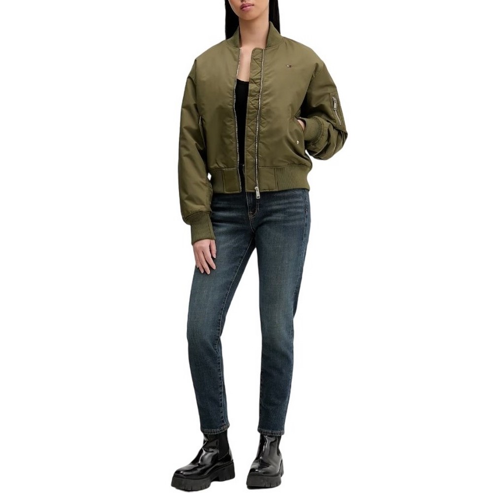 TOMMY JEANS ESSENTIAL BOMBER JACKET ΜΠΟΥΦΑΝ ΓΥΝΑΙΚΕΙΟ OLIVE
