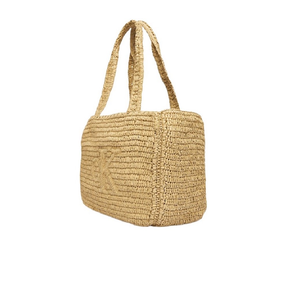CALVIN KLEIN BOLD RAFFIA MEDIUM TOTE ΤΣΑΝΤΑ ΓΥΝΑΙΚΕΙΑ NATURAL