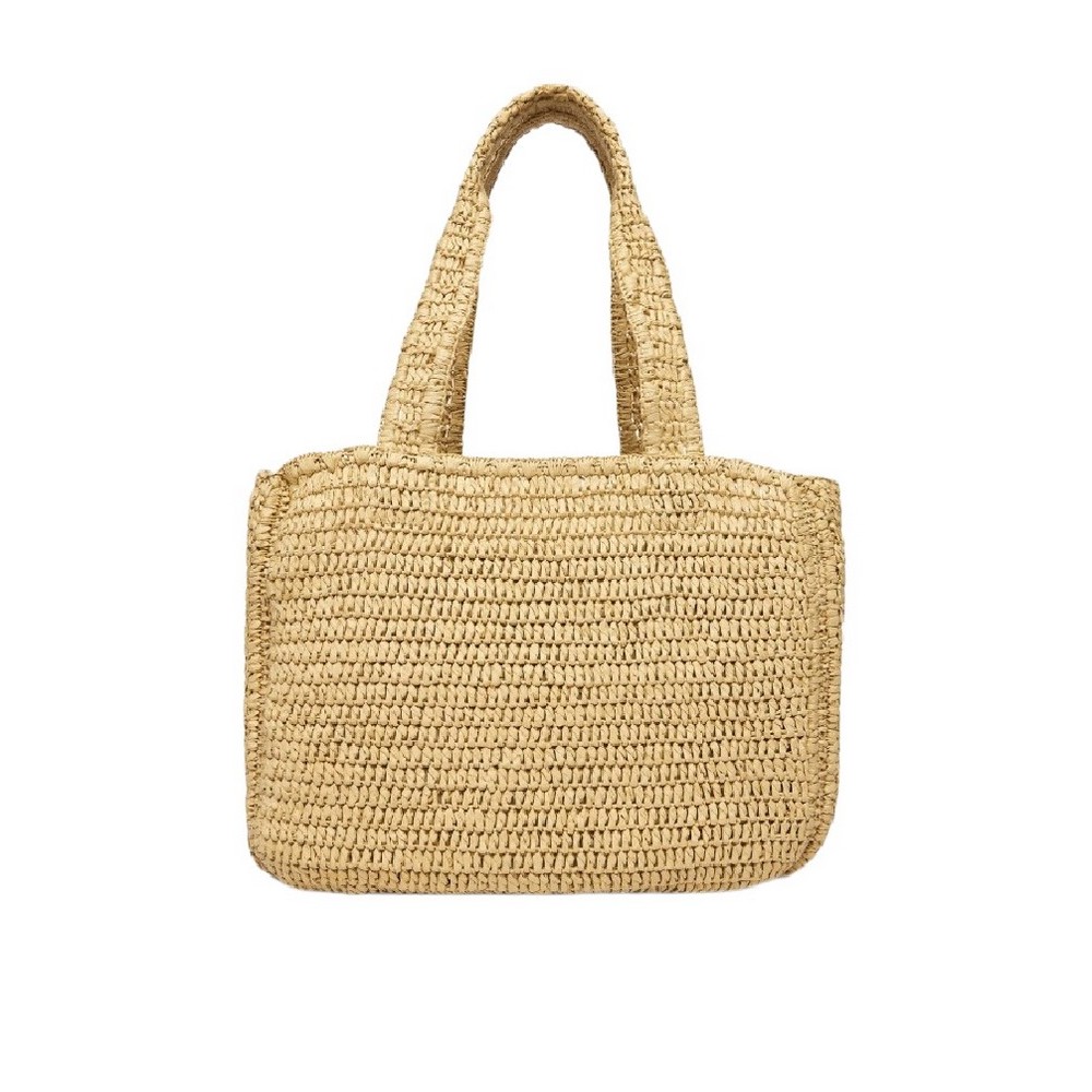 CALVIN KLEIN BOLD RAFFIA MEDIUM TOTE ΤΣΑΝΤΑ ΓΥΝΑΙΚΕΙΑ NATURAL