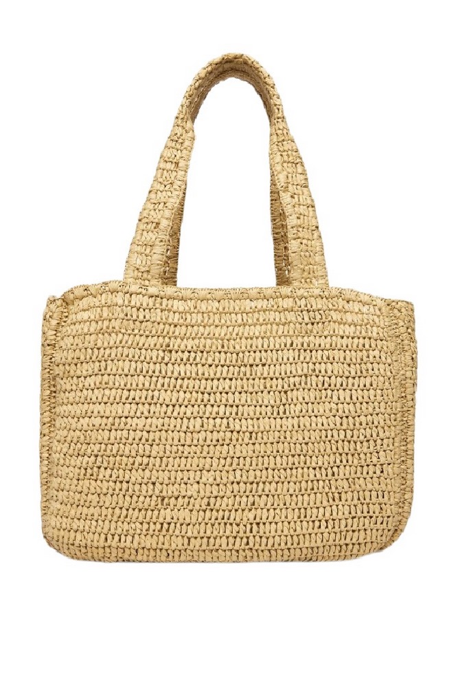 CALVIN KLEIN BOLD RAFFIA MEDIUM TOTE ΤΣΑΝΤΑ ΓΥΝΑΙΚΕΙΑ NATURAL