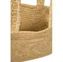 CALVIN KLEIN BOLD RAFFIA MEDIUM TOTE ΤΣΑΝΤΑ ΓΥΝΑΙΚΕΙΑ NATURAL