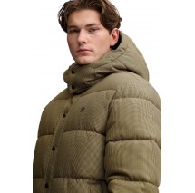 SUPERDRY PREMIUM HOOD CHECK PUFFER JKT ΜΠΟΥΦΑΝ ΑΝΔΡΙΚΟ BROWN