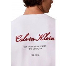CALVIN KLEIN JEANS SLEEK INTLK SCRIPT CALVIN BAC ΜΠΛΟΥΖΑ ΜΑΚΡΥΜΑΝΙΚΗ ΑΝΔΡΙΚΗ BRIGHT WHITE