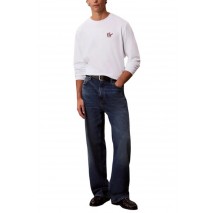 CALVIN KLEIN JEANS SLEEK INTLK SCRIPT CALVIN BAC ΜΠΛΟΥΖΑ ΜΑΚΡΥΜΑΝΙΚΗ ΑΝΔΡΙΚΗ BRIGHT WHITE